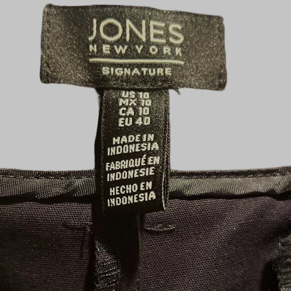 Jones NY Pant Womens Size 10 Navy Cotton Elastane - Picture 5 of 7